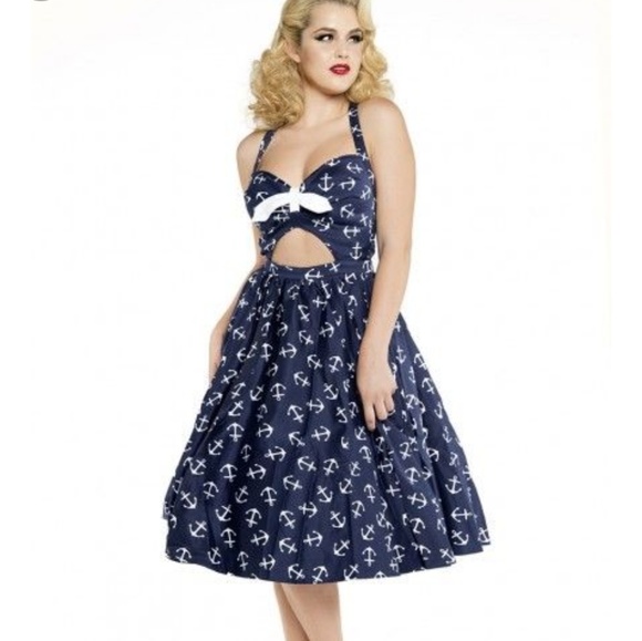 Pinup Couture Dresses & Skirts - Pinup Couture Renee dress in Navy anchor print